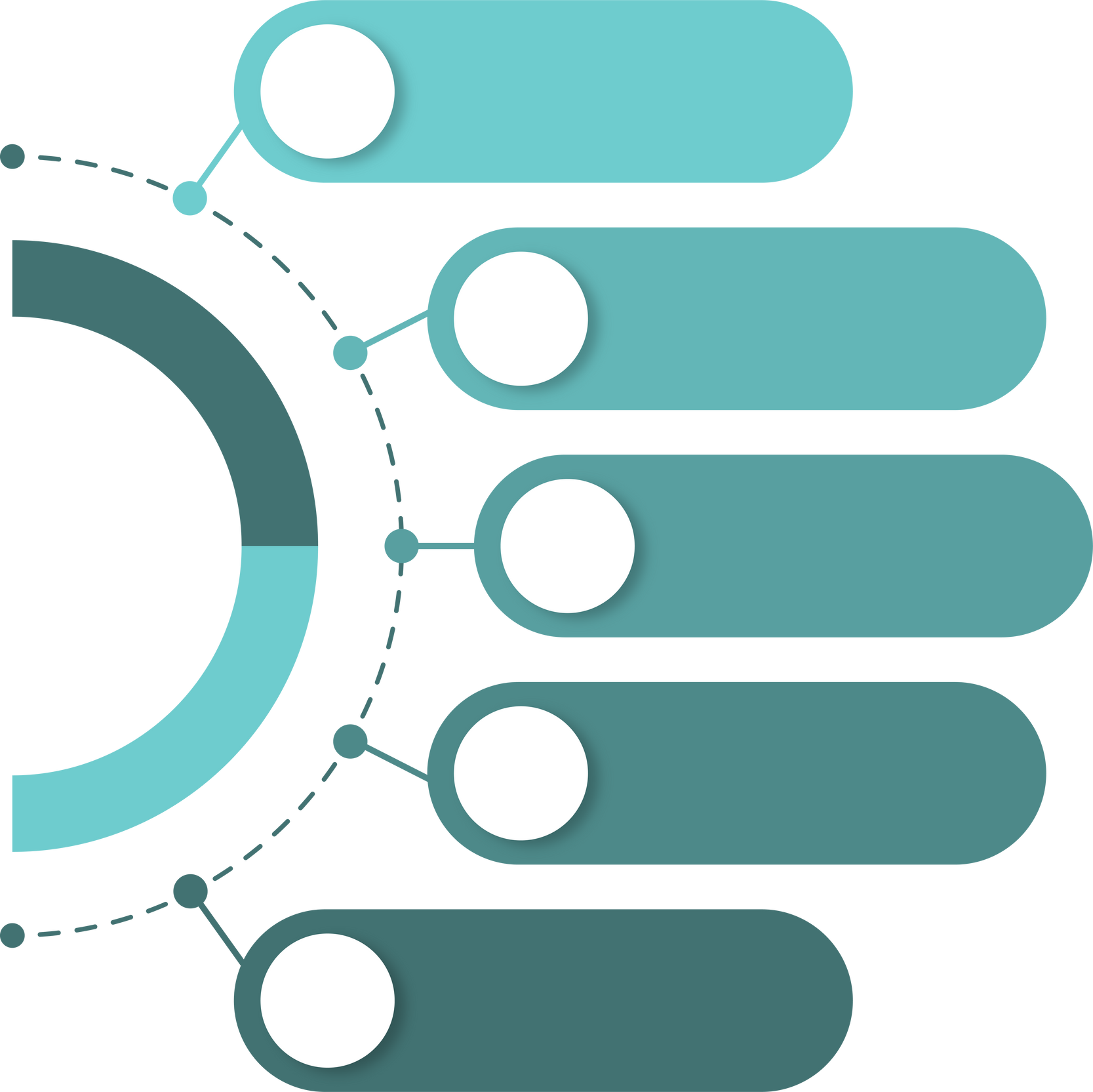 Infographic with 5 options